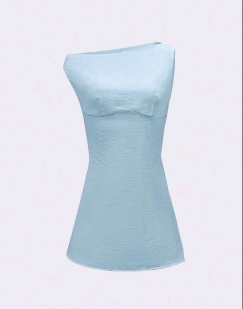 Shein light blue dress (Category: Dresses) located in Caloocan City. Submitted by j.declutter (Listing ID 1447195619, Image 2). Description: Bought here in carousell but it’s big on me. .