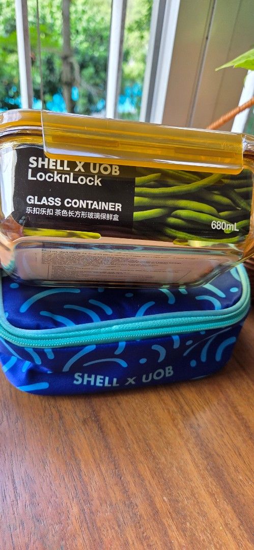 Shell x UOB LocknLock Glass Container with Pouch498047560513628163
