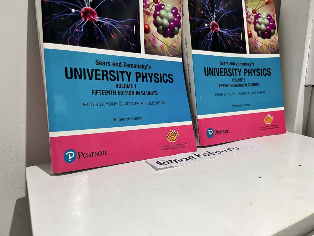[SHS BOOK] VOLUMES 1&2 PEARSON UNIVERSITY PHYSICS (Category: Textbooks) located in Manila. Submitted by maekotouru (Listing ID 1447197119, Image 3). Description: ❗️ Notes: complete pages, no highlights or writings PRICE: indiv ₱1,000; but take all for ₱1,600 MOP: gcash / paymaya / cash if meet-up MOD: grab / lalamove : sf will be shouldered by buyer 📍 IF MEET-UP: Intramuros / SM City Manila / SM North Edsa / Robinsons Ermita / near UST RFS: grad