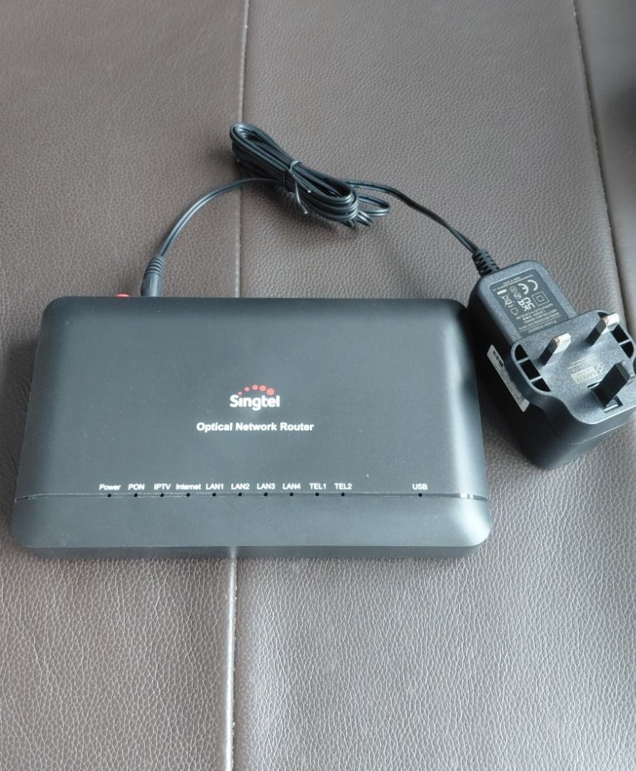Singtel Optical Network Router with Power Adapter