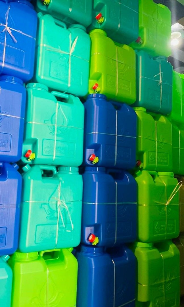 Slim container for water station (Category: Other Food & Drinks) located in Taguig. Submitted by dawatershap (Listing ID 1447141926, Image 1). Description: Magandang araw, Aveline here! 🌞 📢 Narito ang mga available na stocks na maaari ninyong ma-order: ✅Containers: ★Slim Gallon/s / blue / blue green / biege and green ✅Capseal ★ Small / umbrella Seal Generic ★ Big / faucet seal generic ✅Soap Sanitizers ✅Industrial Salt ✅Filters: •Hydrosep C.T.O.
