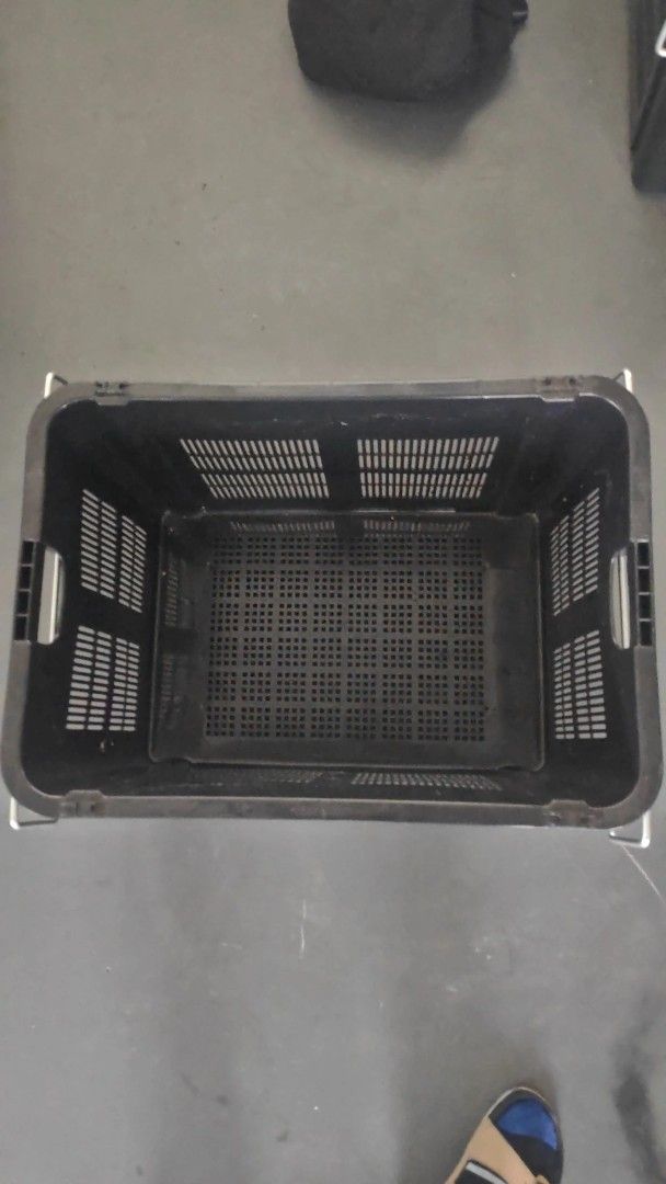 Stackable Black Plastic Storage Crates498030828994570241
