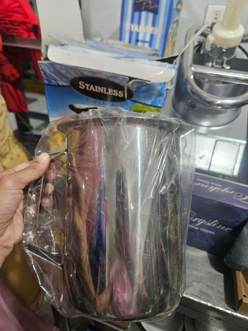 Stainless Steel Water Pitcher 80 oz (Category: Pitchers & Dispensers) located in Caloocan City. Submitted by fashionista_18 (Listing ID 1447173853, Image 2). Description: - Brand new, never used - Stainless steel water pitcher - 80 oz capacity - Made by U.S. Ware Mfg. Co. Inc. - Ideal for serving beverages - Comes in original packaging.
