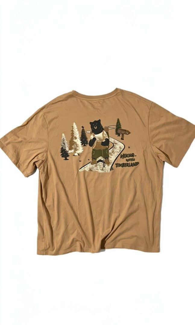 Timberland Graphic T-Shirt (Category: Tshirts & Polo Shirts ) located in Manila. Submitted by aal_0523 (Listing ID 1447262725, Image 2). Description: Dimes : width - 25.5 I Length - 30 Size : XXL Color Rate : 10/10 Condition : 10/10 ( As a new ) Authentic fit 💯 Issue : None.