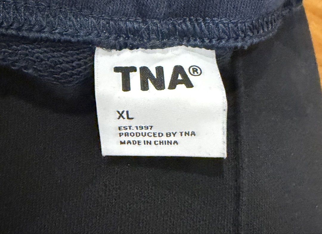 TNA Navy Blue Sweatpants Size XL (Category: Other Bottoms) located in Manila. Submitted by swag.maxxing (Listing ID 1447181068, Image 2). Description: - Navy blue TNA sweatpants - Size XL - Elastic waistband with drawstring - Two side pockets - Comfortable for lounging or casual wear - Worn once.