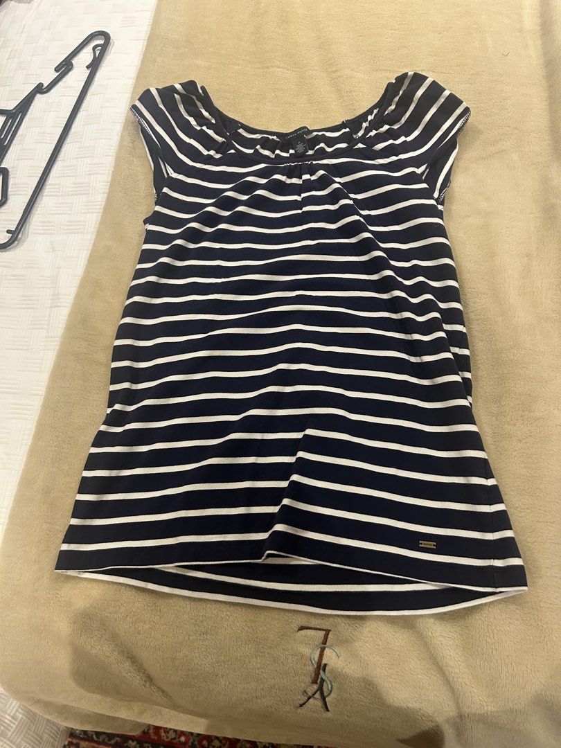 Tommy Hilfiger Stripes Blouse (Category: Blouses) located in San Fernando. Submitted by thriftcsfp (Listing ID 1447247378, Image 1). Description: Tommy Hilfiger Striped Blue top. med on tag.