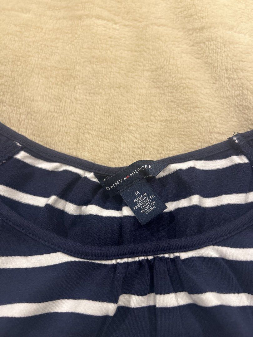 Tommy Hilfiger Stripes Blouse (Category: Blouses) located in San Fernando. Submitted by thriftcsfp (Listing ID 1447247378, Image 3). Description: Tommy Hilfiger Striped Blue top. med on tag.