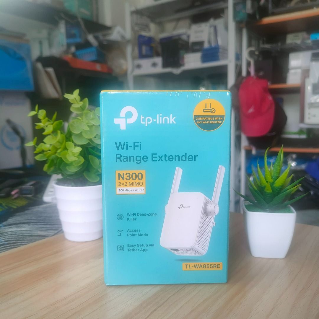 TP-Link TL-WA855RE 300Mbps Wi-Fi Range Extender (Category: Networking) located in Santa Maria. Submitted by victorioustech (Listing ID 1447128588, Image 1). Description: 📶 Eliminate Wi-Fi dead spots at home! TP-Link TL-WA855RE 300Mbps Wi-Fi Range Extender 💰 PHP 615 ✅ 300Mbps Wireless Speed (2.4GHz) ✅ Extends Existing Wi-Fi Coverage ✅ 2 High-Gain External Antennas ✅ Works with Any Wi-Fi Router ✅ WPS One-Touch Setup ✅ Access Point (AP) Mode ✅ Int