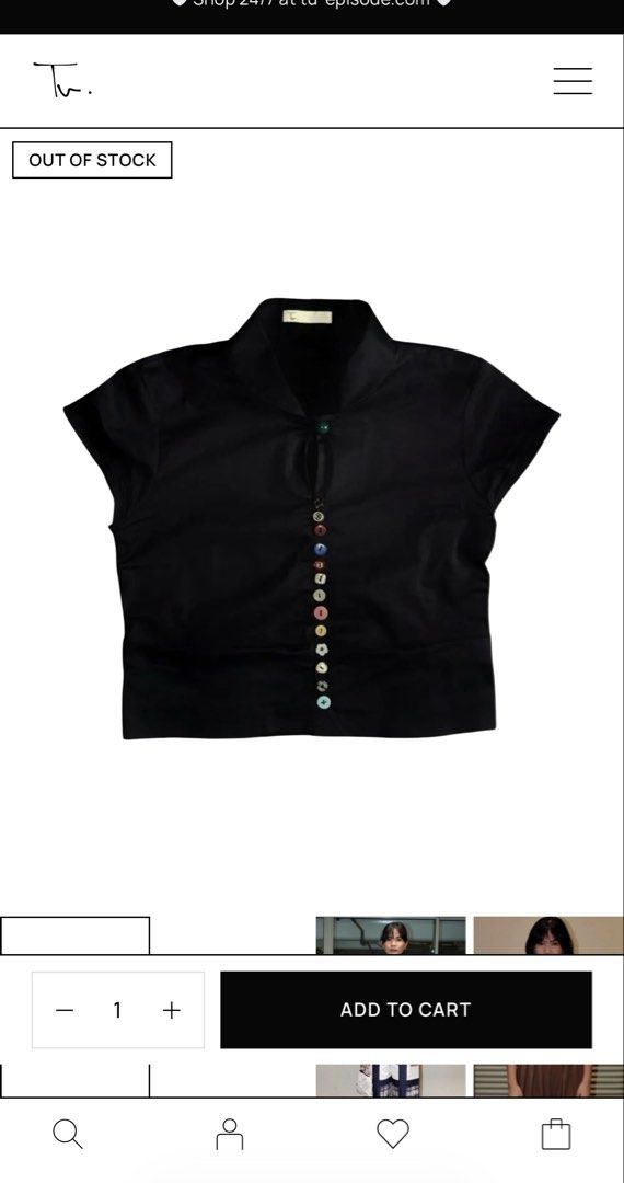 Tu Episode Sizzy Top in Navy Blue (Category: Shirts) located in Quezon City. Submitted by itemsbyj (Listing ID 1447109263, Image 1). Description: - Bought from Tu Episode's pop up in Jakarta - Navy Blue unreleased colorway - Comes with their linen-ish bag - RFS: Does not compliment my body type.