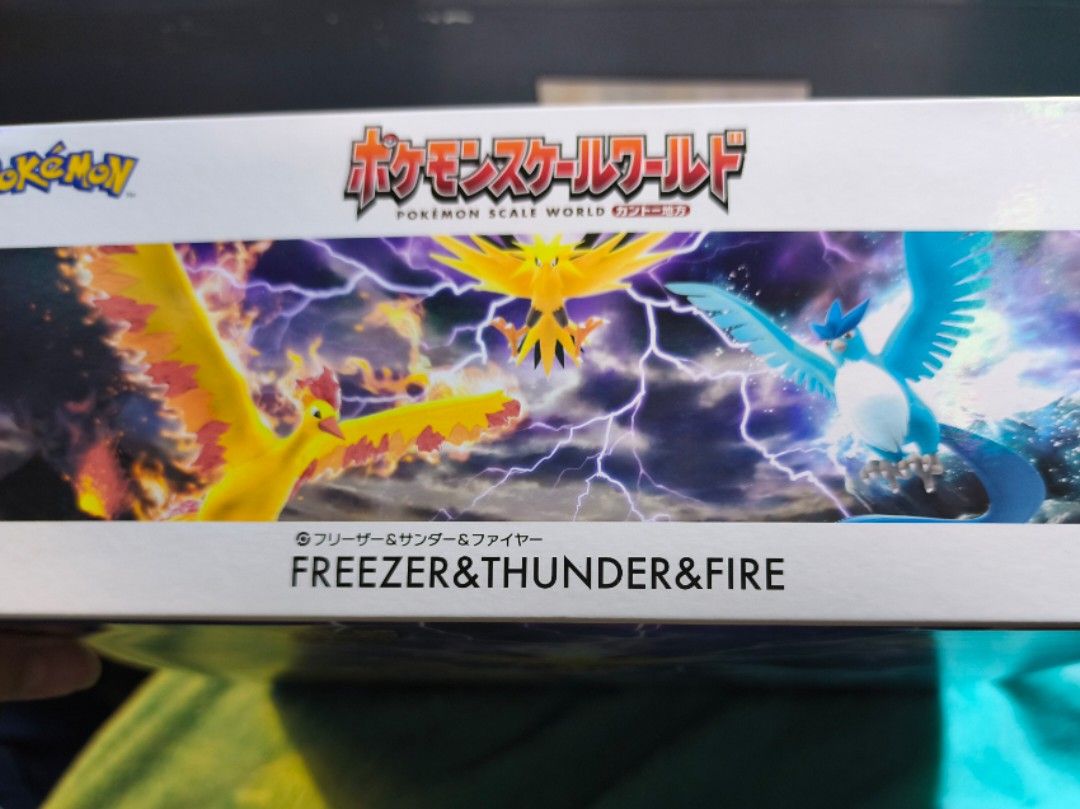 Unopened Pokemon Scale World Freezer, Thunder & Fire Set Bandai (Authentic) (Category: Figurines & Statues) located in Pasig City. Submitted by squirtlelover (Listing ID 1447282856, Image 3). Description: - Bandai Pokemon Scale World (Freezer, Thunder, and Fire) - Sealed - Price is open for negotiation - Can do meet-up or delivery.