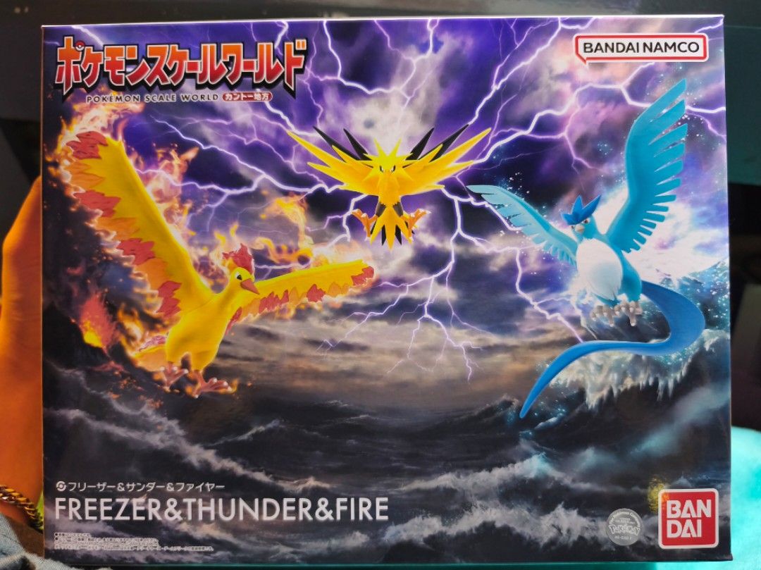 Unopened Pokemon Scale World Freezer, Thunder & Fire Set Bandai (Authentic) (Category: Figurines & Statues) located in Pasig City. Submitted by squirtlelover (Listing ID 1447282856, Image 2). Description: - Bandai Pokemon Scale World (Freezer, Thunder, and Fire) - Sealed - Price is open for negotiation - Can do meet-up or delivery.