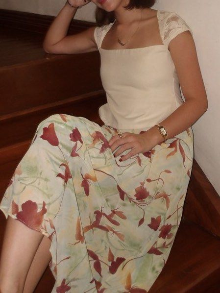 vintage asymmetrical maxi skirt (Category: Skirts) located in Los Banos. Submitted by dxblng (Listing ID 1447250319, Image 3). Description: flowy & light! perf summer skirt fits a waistline of 24-25.