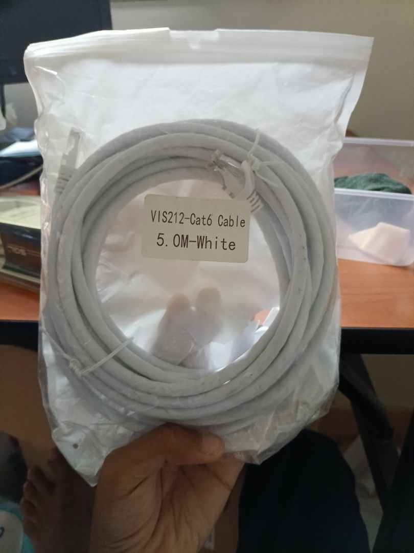 VIS212 Cat6 Ethernet Cable 5.0M White