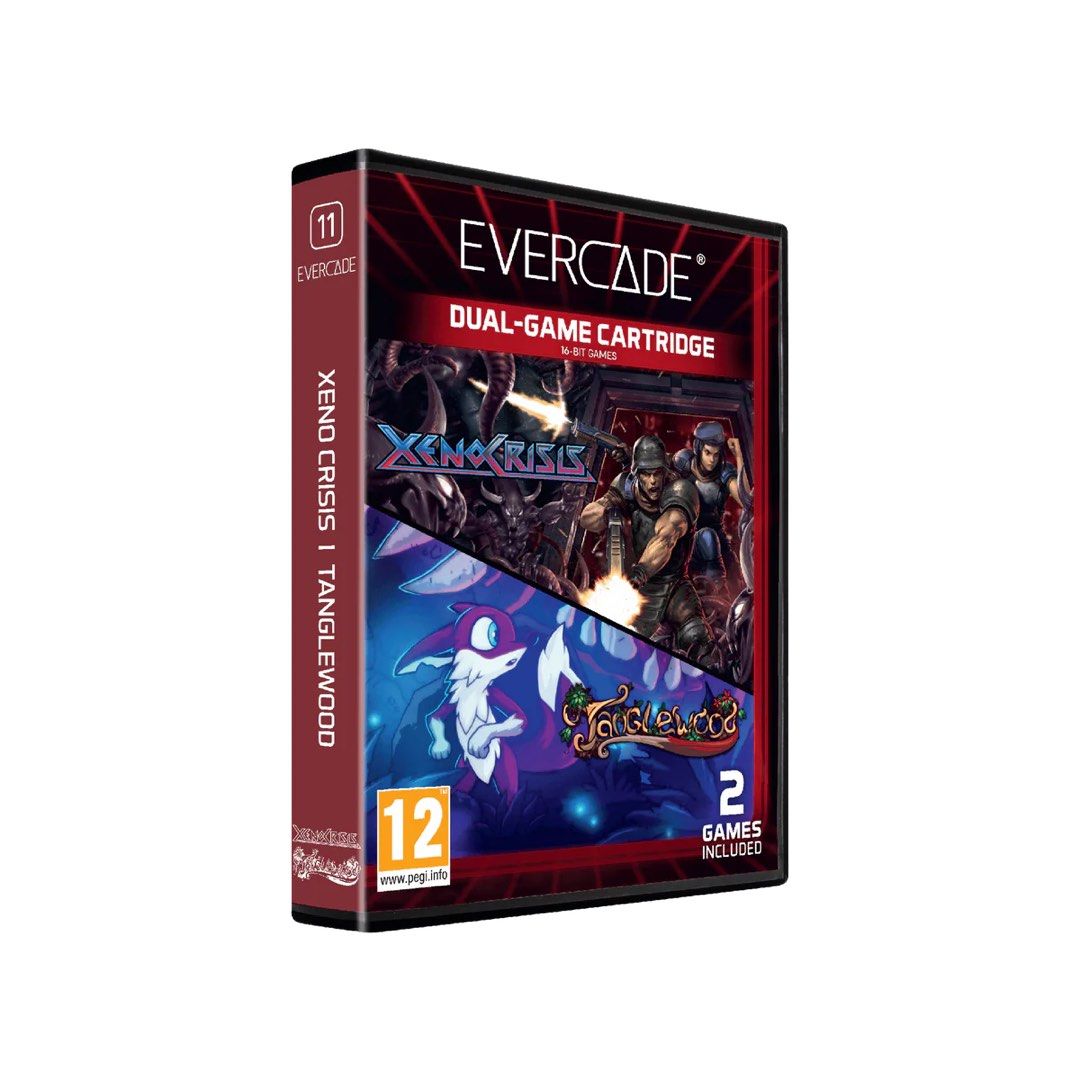 XENO CRISIS & TANGLEWOOD DUAL GAME （分類：其他）位於 Hong Kong。 由 evercade 提交（商品編號 1447261879，圖片 1）。簡介： Evercade 雙遊戲卡匣，有 Xeno Crisis 同 Tanglewood 兩隻 game。兩隻都係 16-bit 遊戲，畫面好正。適合喜歡懷舊遊戲嘅朋友。。