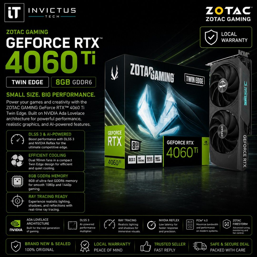 Zotac RTX 4060Ti 8GB Dual OC