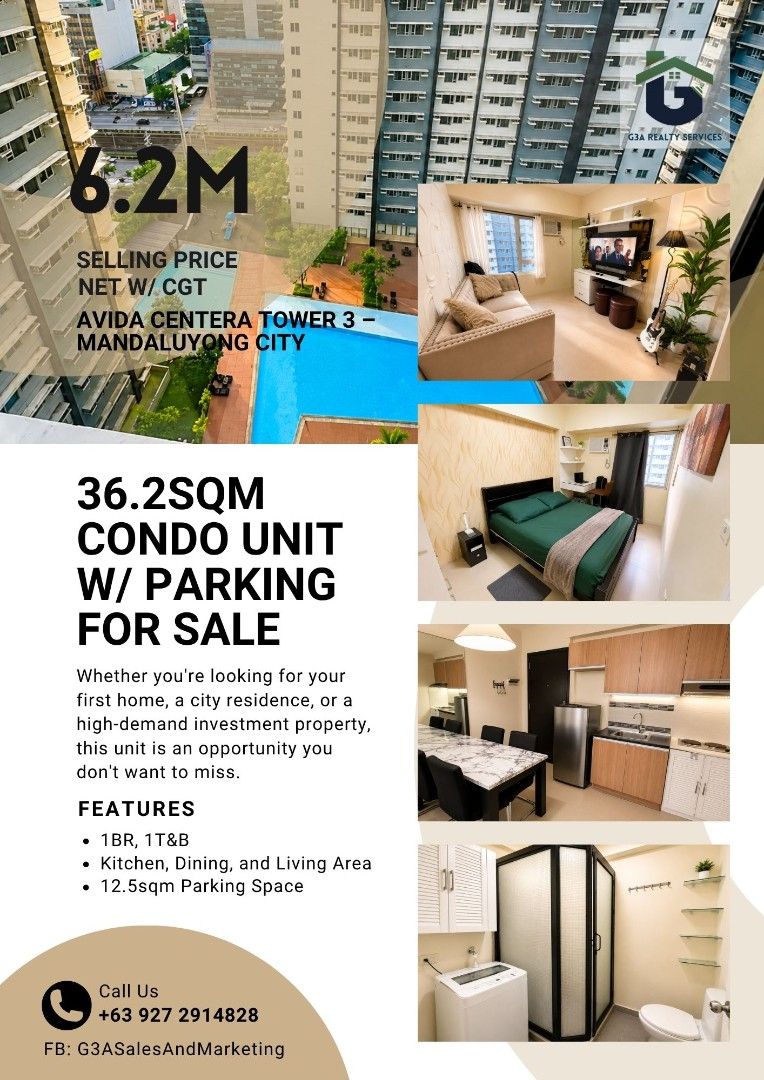 1BR AVIDA CENTERA W/ PARKING (Category: Apartments & Condos) located in Caloocan City. Submitted by olivi3r.reb (Listing ID 1450931258, Image 1). Description: IMAGINE LIVING JUST MINUTES FROM ORTIGAS, MAKATI, AND BGC, with shopping malls, hospitals, schools, and major roads all within easy reach. This is your chance to own a fully furnished 1-bedroom condo with a dedicated parking slot!.