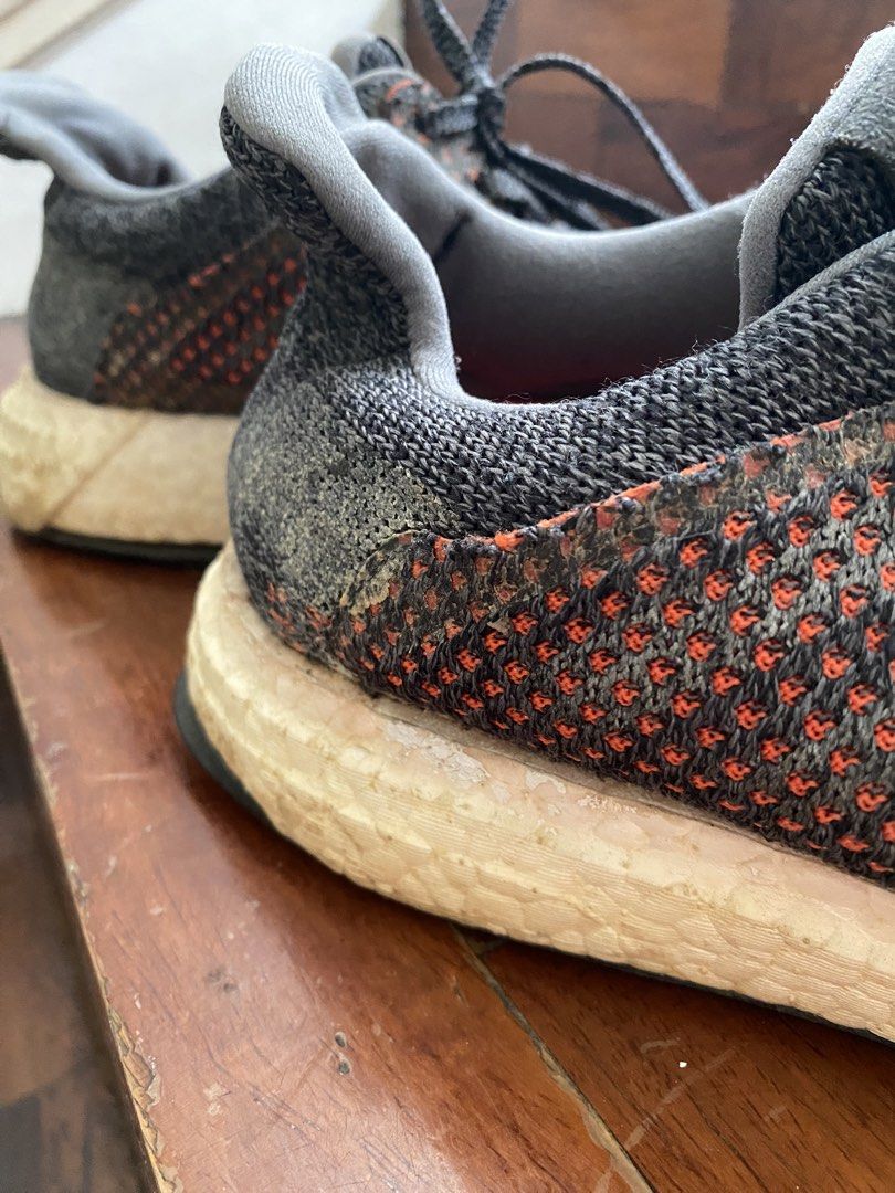 Adidas Ultra boost size 9US mens authentic (Category: Sneakers) located in Quezon City. Submitted by declutteringdiary (Listing ID 1450800237, Image 3). Description: Original and authentic Adidas ultra boost US size 9 Selling low bcos sole got loose in one part and had to be brought to shoe repair Selling low bcos shoes have stains on sole area and needs heavy cleaning. Manage expectations Shipping out from QC.