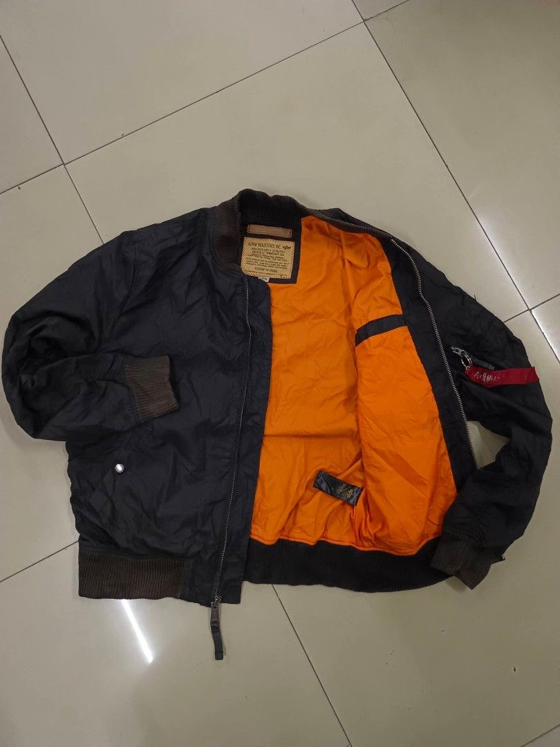 Alpha Industries (Category: Coats, Jackets and Outerwear) located in Bacolod City. Submitted by johnthrift (Listing ID 1450787644, Image 3). Description: ALPHA INDUSTRIES BOMBER JACKET LARGE WIDTH 24 LENGTH 26.5 PM 📩📩📩📩.