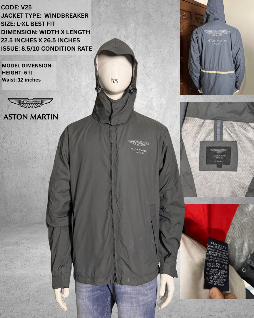 ASTON MARTIN WINDBREAKER JACKET (Category: Coats, Jackets and Outerwear) located in San Fernando. Submitted by driploop.ph (Listing ID 1450888200, Image 1). Description: ⚠️ Please Read • Actual photos posted. • Color may vary slightly due to lighting and screen settings. • Please check measurements carefully before purchasing. • No cancellations after reservation. • First to pay, first served. • Shipping nationwide. 💬 Feel free to message me if 