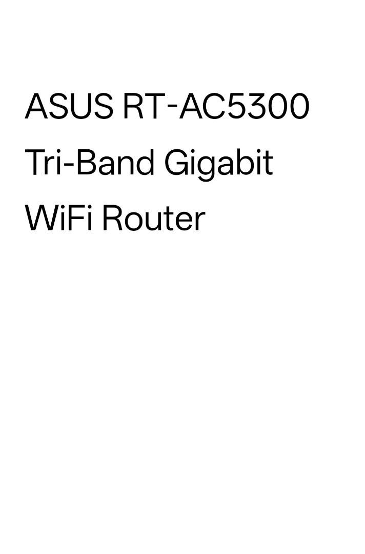 ASUS RT-AC5300 Tri-Band AC5300 Gigabit WiFi Router