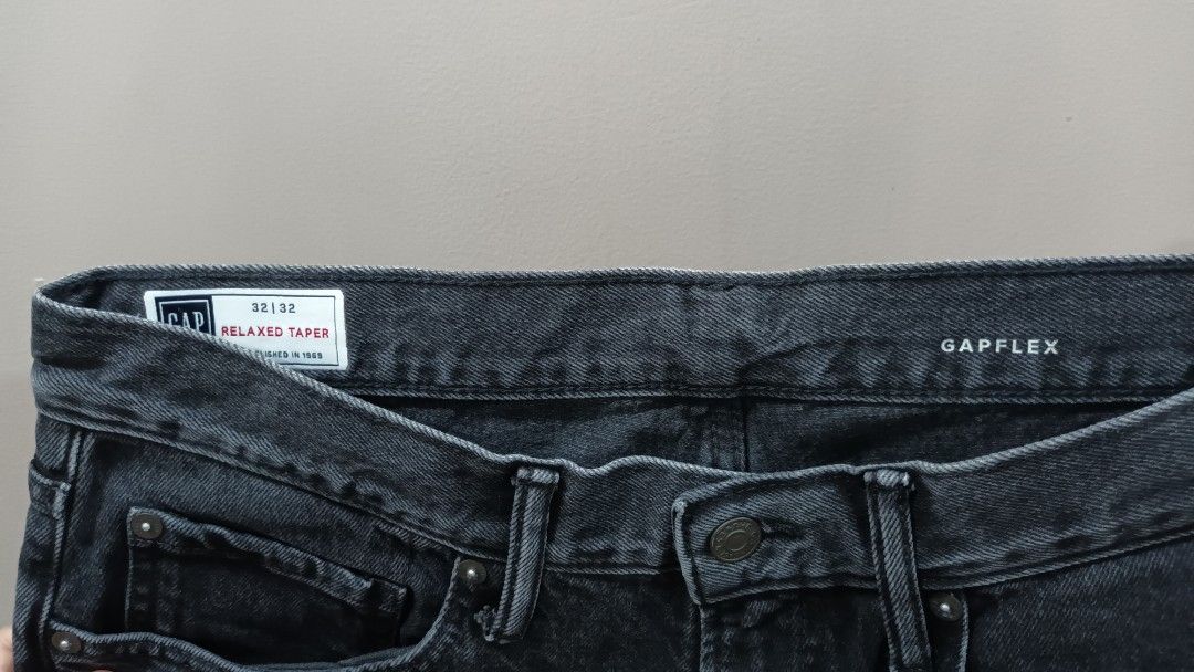 Authentic GAP Relaxed Taper Jeans - Dark Wash (Category: Jeans) located in Quezon City. Submitted by ddgapstore (Listing ID 1450885418, Image 3). Description: - GAP dark wash denim jeans - Relaxed fit with a tapered leg - Features GAPFlex technology for ultimate comfort - Classic five-pocket styling - Secure button and zip fly closure - Ideal for everyday wear.