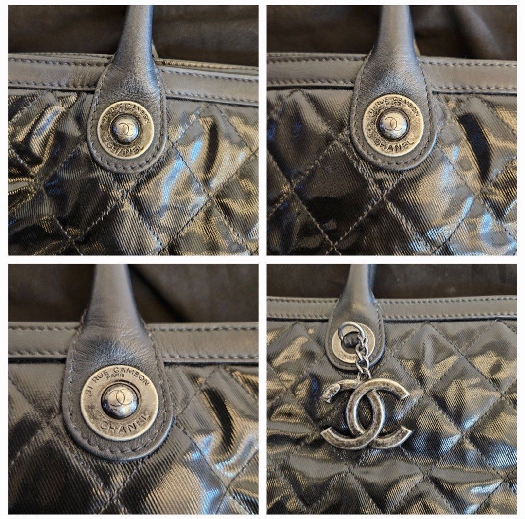AUTHENTICATED ✅ Chanel Tote Bag -Zipped - original dust bag & authenticity card ✅ Authentication tag attached (Category: Bags & Wallets) located in Melbourne. Submitted by jtia_designer_luxury_fashion (Listing ID 1450744021, Image 3). Description: AUTHENTIC CHANEL Large Zipped Shopping Bag Tote Physically authenticated ✅ attached tag Authentic With card and dust bag ✅ Made in Italy Material: Fabric & Calfskin Zip closure and inside compartments. 