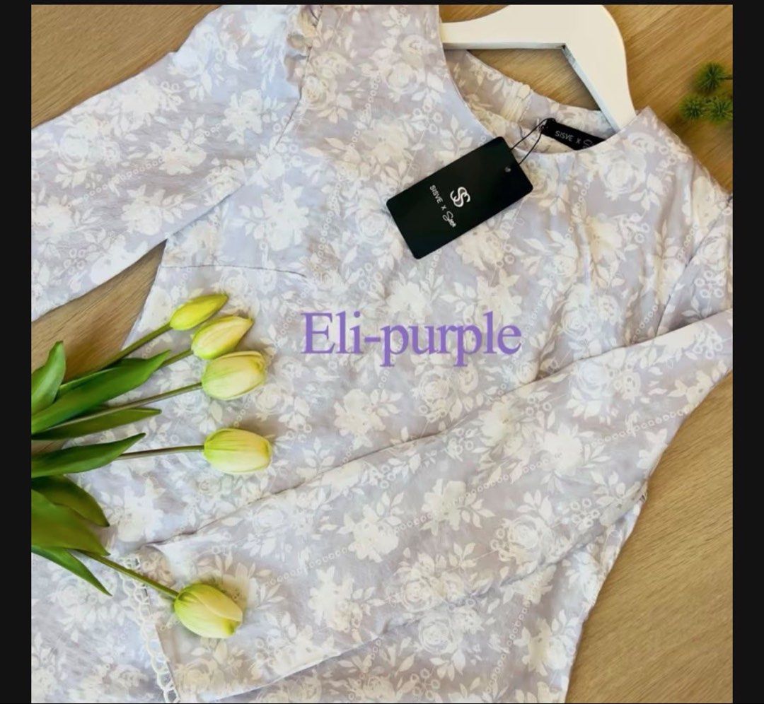 Baju Kurung Moden (Category: Baju Kurung & sets) located in Maran. Submitted by prelovedzzzha (Listing ID 1450882563, Image 2). Description: Baju kurung moden, korean cotton with embroidery & soft .
