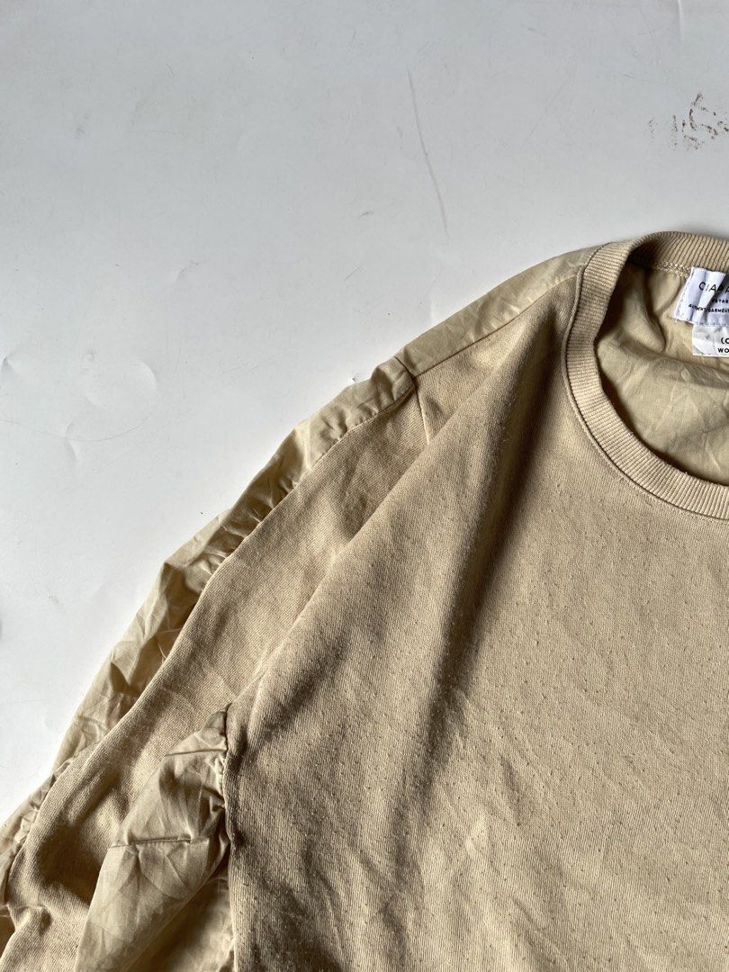 beige Ciaopanic Typy docking crewneck (Category: Coats, Jackets and Outerwear) located in Baguio. Submitted by chronicles_cache (Listing ID 1450845428, Image 3). Description: Condition: Great Size tagged: 1 Width: 24 Length: 21-23 Shoulder: 14 Sleeve: 20.