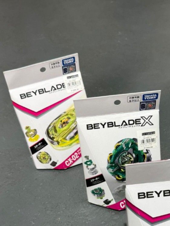 Beyblade X Takara Tomy (Category: Action & Battle Toys) located in General Trias. Submitted by qwerty2015 (Listing ID 1448822425, Image 1). Description: Beyblade X Takara Tomy (Original) – Brand New Php 700 each Take all: 1.2k Description: ✅ Original Takara Tomy Beyblade X ✅ Brand new ✅ Authentic Japan release ✅ Complete set (Blade, Ratchet, Bit) ✅ Perfect for collectors and Beyblade battles Available Models: CX-02 CX-05 Condition: Brand New | 10