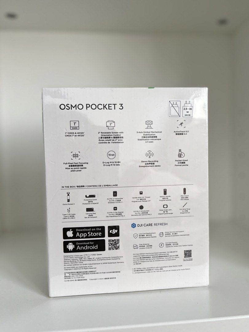 Brandnew Sealed DJI Osmo Pocket 3 Creator Combo (Category: Cameras) located in Manila. Submitted by annesson (Listing ID 1450843137, Image 2). Description: FOR SALE! With 1-year local warranty (DJI Service Center) Brandnew/Sealed DJI Osmo Pocket 3 Creator Combo (locally purchased from DJI Store) Buyer to open and activate Pick up or Meet up only Location: Taft Manila/Bulacan by schedule.