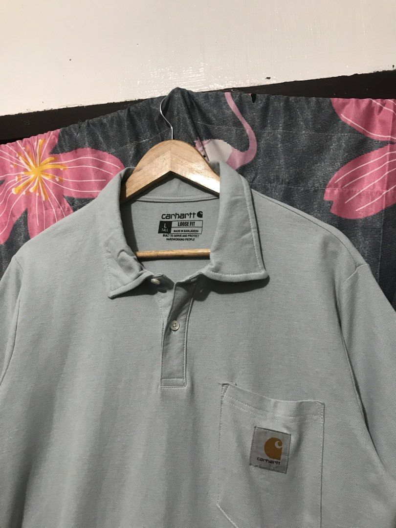 Carhartt polo (Category: Tshirts & Polo Shirts ) located in Placer. Submitted by mark_triplang (Listing ID 1450875814, Image 2). Description: Carhartt polo (Light blue) ▪️L28 ▪️W21 ▪️Color rate: 9.5/10 ▪️Condition: 9.5/10 ▪️Issue: Off.