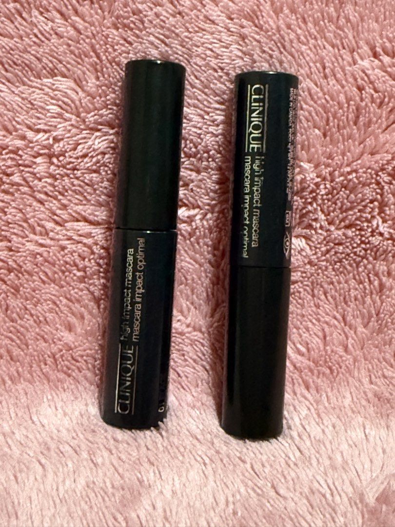 Clinique High Impact Mascara (Category: Makeup) located in Angeles City. Submitted by thon-thal (Listing ID 1450779851, Image 1). Description: - Two (2) tubes of Clinique High Impact Mascara in Black. - Achieve voluminous lashes with this popular formula. - Perfect for both daily use and evening events. - Authentic Clinique product..