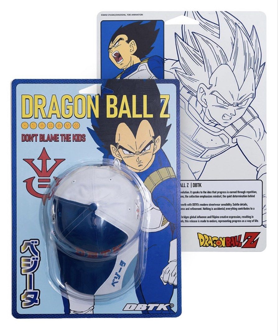 DBTK X DBZ VEGETA COLLECTOR CAP (Category: Caps & Hats) located in Bacoor. Submitted by sempenden (Listing ID 1450896469, Image 1). Description: Dragonball x Don't Blame the Kids Onhand.