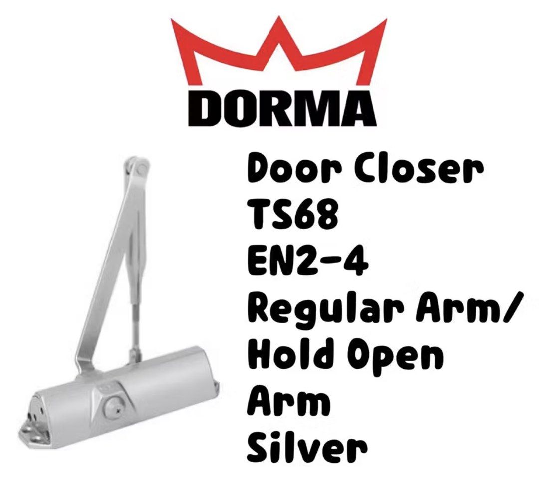 DORMA TS68 Door Closer EN2-4 Regular Arm Silver