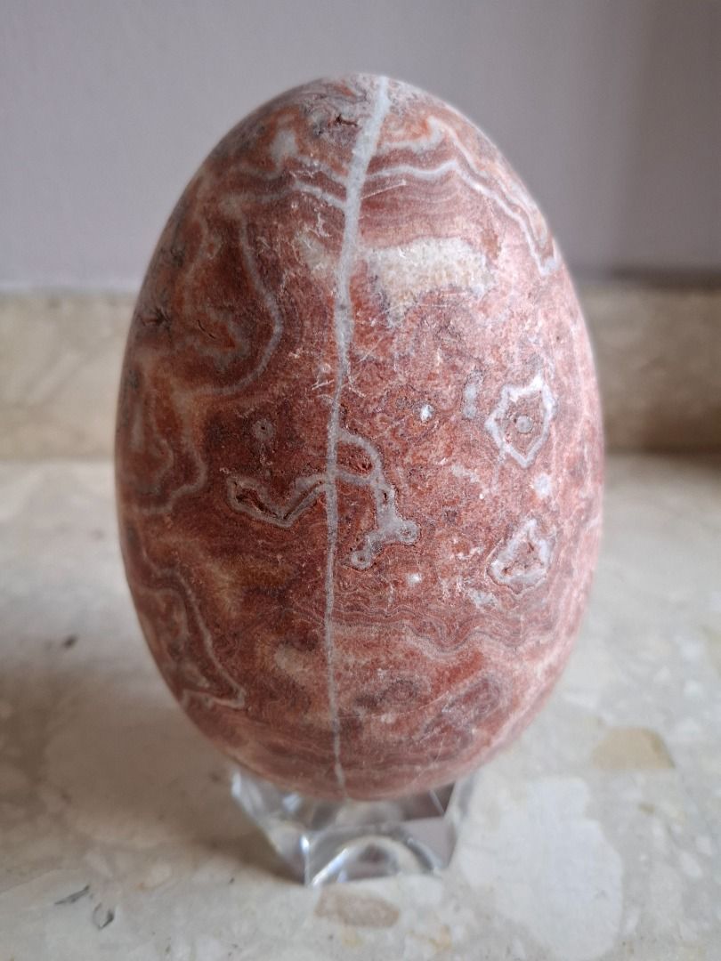 Egg Shaped Jasper Gemstone on Stand (Category: Character Goods) located in Singapore. Submitted by janetkim_sun (Listing ID 1450806387, Image 3). Description: - Vintage Egg Shaped Jasper Gemstone on a clear acrylic stand - Height 8inches (not inclusive of stand) Circumference 14inche - Ideal for display, collection, or adding a natural touch to your space Collect from Kembangan MRT Station Cash on Delivery No Refund and No Exchange .