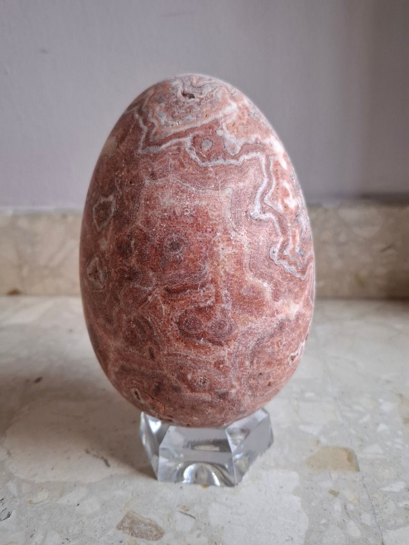 Egg Shaped Jasper Gemstone on Stand (Category: Character Goods) located in Singapore. Submitted by janetkim_sun (Listing ID 1450806387, Image 1). Description: - Vintage Egg Shaped Jasper Gemstone on a clear acrylic stand - Height 8inches (not inclusive of stand) Circumference 14inche - Ideal for display, collection, or adding a natural touch to your space Collect from Kembangan MRT Station Cash on Delivery No Refund and No Exchange .