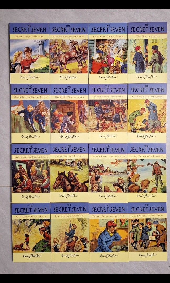 Enid Blyton 英國經典兒童小說《The Secret Seven》全套 （分類：小說及非小說）位於 Hong Kong。 由 booklee17848 提交（商品編號 1450861813，圖片 2）。簡介： 一套共21本嘅 Enid Blyton 經典兒童偵探小說《The Secret Seven》。全部都係英文原版 非常新淨，只看了一次 和新書係一樣嘅，沒有任何嘅污漬，亦沒有任何摺痕。