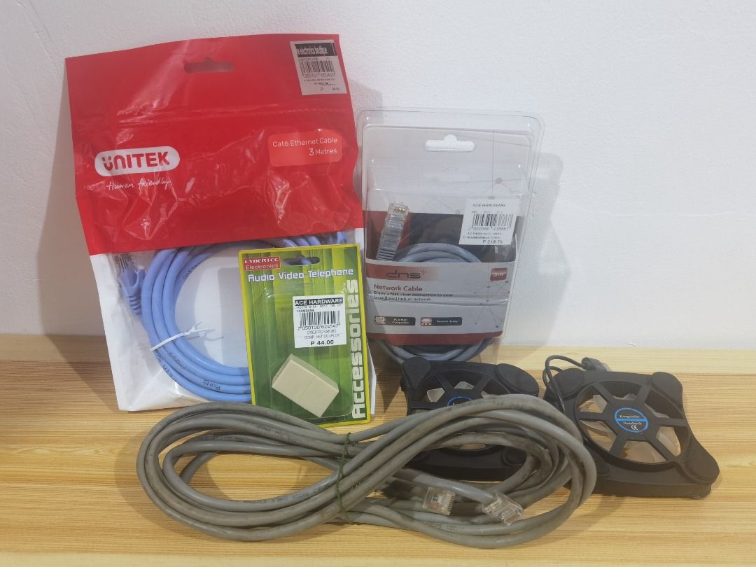 Ethernet Cable, Audio Video Telephone Net Coupler, Network Cable (Category: Networking) located in Taguig. Submitted by kalabasza (Listing ID 1450759134, Image 1). Description: 📌 Long cable and fan lang po ang used. 📌 Actual items posted. ₱310 for all na po. 📌 Items are in good condition. 📌 Product Color may slightly vary due to Photographic Lighting. 📌 Location: Taguig 📌 MOP: GCash. Payment first before ship. 📌 MOD: J&T, LBC, GoGo or Lala