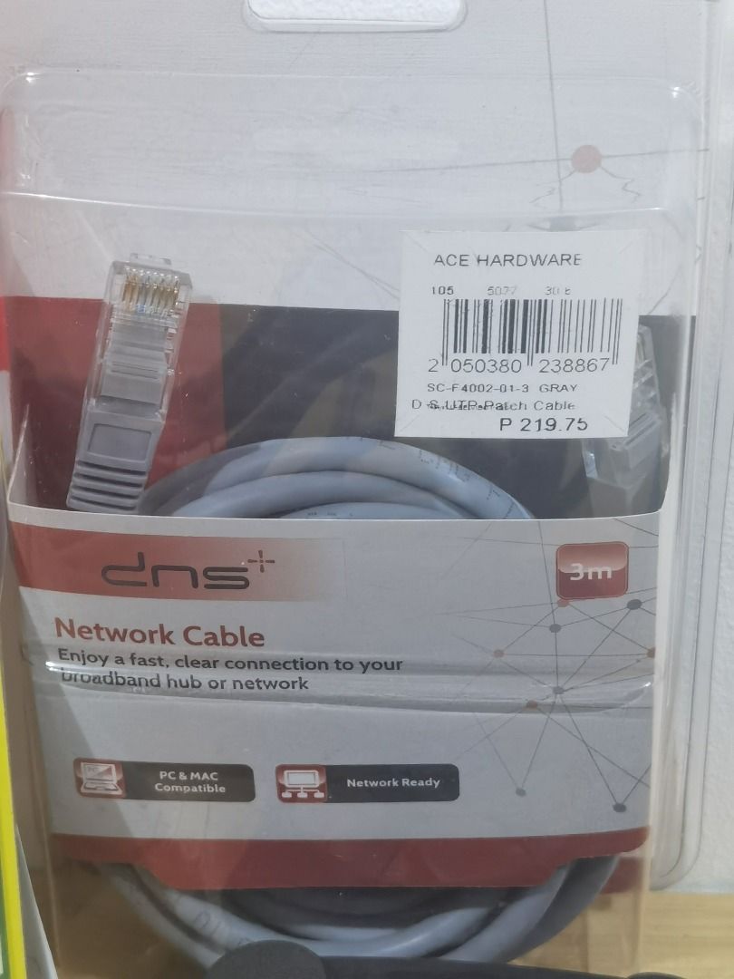 Ethernet Cable, Audio Video Telephone Net Coupler, Network Cable (Category: Networking) located in Taguig. Submitted by kalabasza (Listing ID 1450759134, Image 2). Description: 📌 Long cable and fan lang po ang used. 📌 Actual items posted. ₱310 for all na po. 📌 Items are in good condition. 📌 Product Color may slightly vary due to Photographic Lighting. 📌 Location: Taguig 📌 MOP: GCash. Payment first before ship. 📌 MOD: J&T, LBC, GoGo or Lala