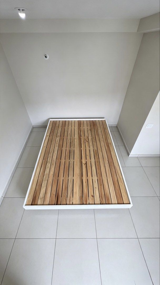 FLOATING BED FRAME PURE MAHOGANY WOOD (Category: Bed Frames & Mattresses) located in Manila. Submitted by shuri_19 (Listing ID 1450907469, Image 3). Description: 100% MAHOGANY WOOD MADE TO ORDER MESSAGE US FB PAGE : G’s furnitures SEND DM HERE AT CAROUSEL .