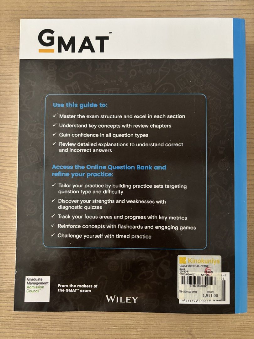 GMAT Official Guide 2024-2025 (Category: Textbooks) located in Santa Rosa. Submitted by merii.shop (Listing ID 1450816715, Image 2). Description: - GMAT Official Guide 2024-2025 - Over 900 practice questions with detailed answer explanations - Exclusive tips and tricks from the exam creators - Online Question bank is already expired.