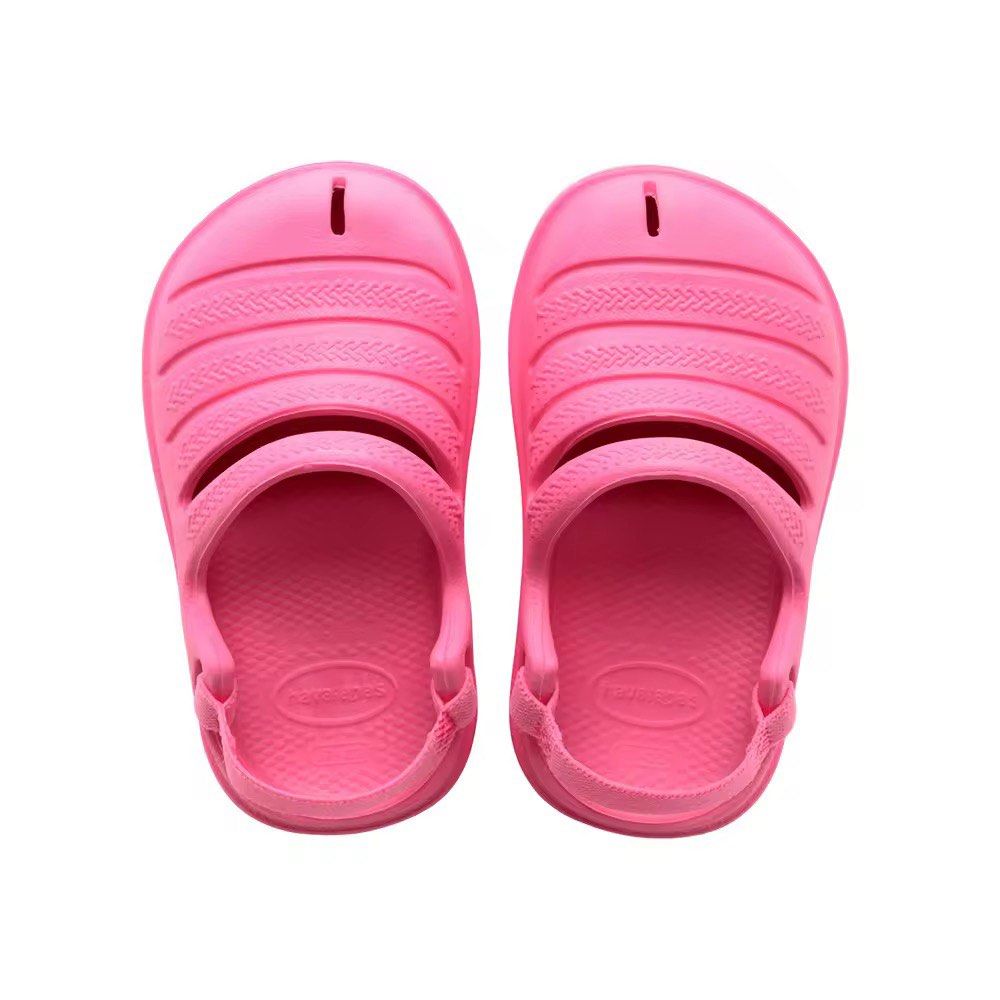 Havaianas Baby Clogs ( CYBER PINK ) (Category: Babies & Kids Fashion) located in General Trias. Submitted by mzdi4nne (Listing ID 1450817262, Image 1). Description: SIZE: 9C BRAND NEW - Pink Havaianas sandals for kids - Features a secure back strap - Easy to slip on and off - Ideal for beach trips or daily wear - Comfortable and durable construction - Perfect for active little feet.