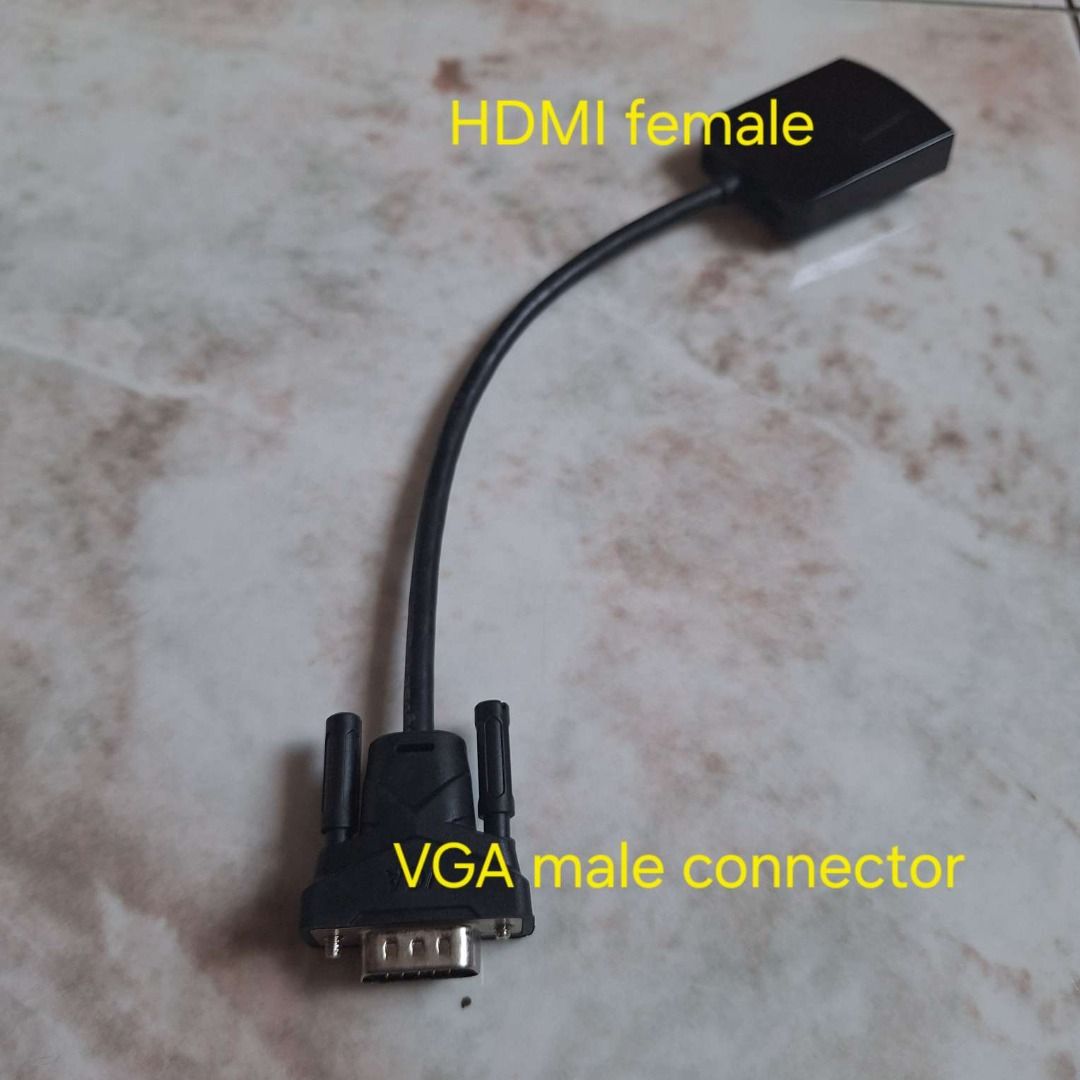 HDMI Female to VGA Male Connector Adapter Cable
