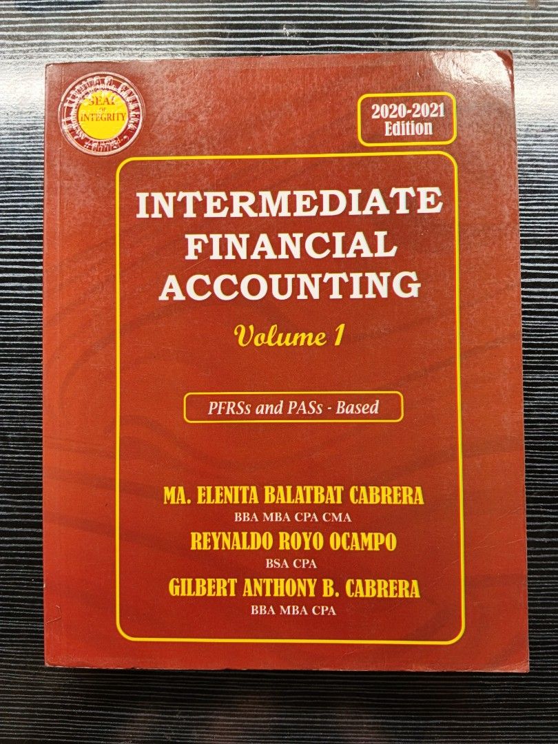 Intermediate Financial Accounting Volume 1 Cabrera (Category: Textbooks) located in Quezon. Submitted by syyddae (Listing ID 1450861984, Image 1). Description: Intermediate Financial Accounting Volume 1| Cabrera, 2020-2021 Edition ‎ ‎- bought from our library for P550+ ‎- no torn or missing pages ‎- no plastic cover ‎- has pencil markings ‎- some highlights only in chapter 5 ‎- has yellow stains ‎- rfs: decluttering ‎💸 MOP: GCash ‎📦 MOD: J&T Ex