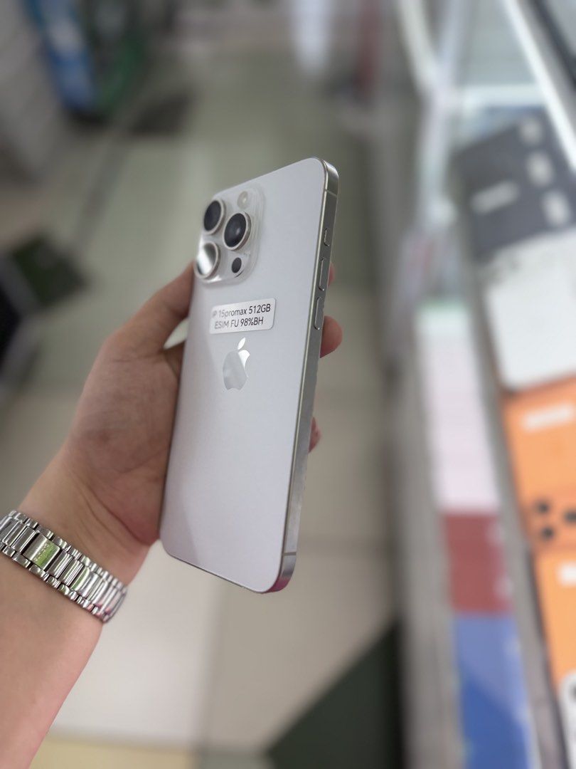 IPhone 15 Promax 512GB esim only Openline 98BH no issues (Category: iPhone 15 Series) located in San Juan City. Submitted by najihahtelecomshop2018 (Listing ID 1450871972, Image 3). Description: Legit Store | Original unit FOR SALE | TRADE / SWAP ▫️INSTALLMENT thru: 🔸Credit Card (straight / installment) 🔸Ggives / Gcredit + 6% interest 🔸Spay Later + 6% interest (RFS: Buy and Sell any kinds of Gadgets) Description: iPhone 15 Promax 512GB ( other
