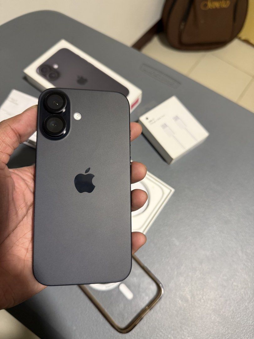 Iphone 16 256Gb Black 92% BH Complete Box & Receipt (Category: iPhone 16 Series) located in Quezon City. Submitted by senmaxxing (Listing ID 1450739189, Image 2). Description: Good as new condition Sale or Trade sa Gaming PC or Laptop 37,000 Only Pass sa lowballers Iphone 16 256Gb Complete Box & Receipt Black under warranty until August 2026 With tempered and camera lens protector 92% BH Makunat with Apple Type C chord No Sim restrictions Cubao Q