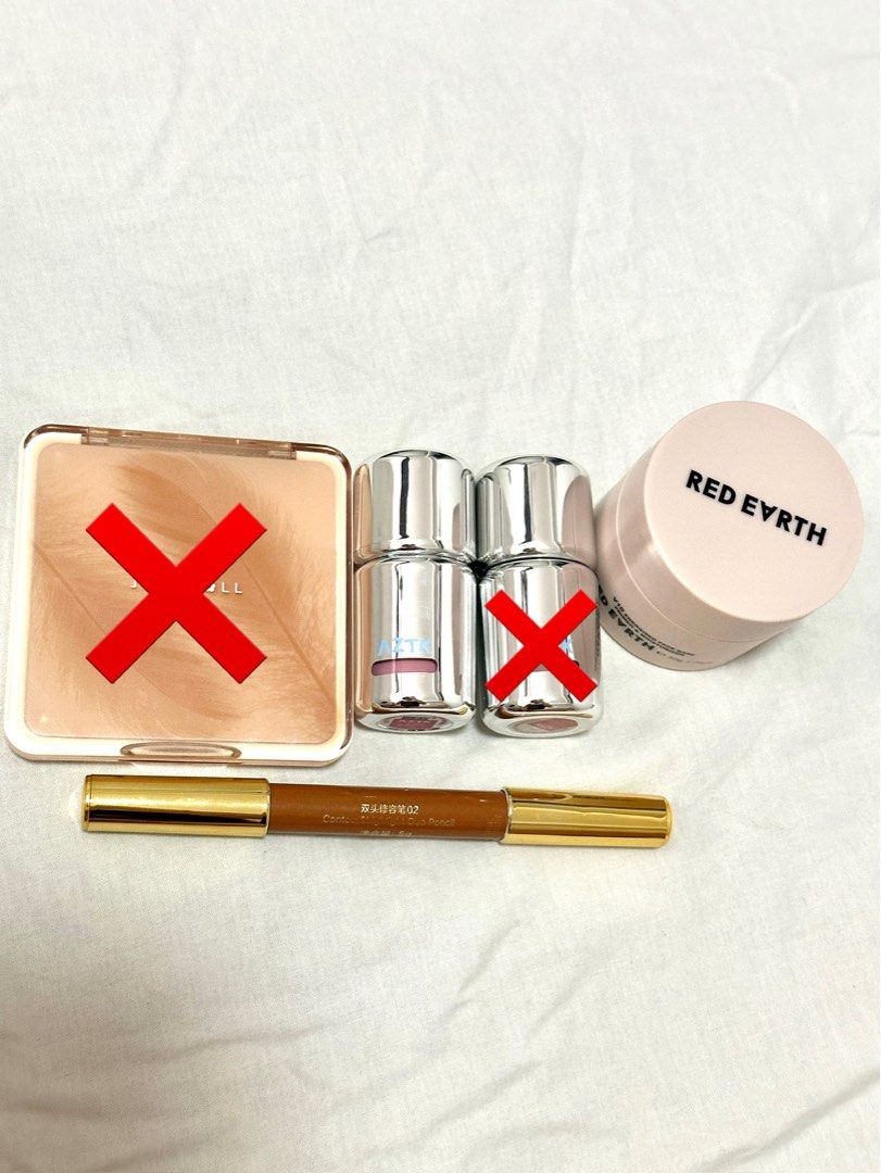 JUDYDOLL, AZTK CHINESE MAKEUP BRAND DECLUTTERING (Category: Makeup) located in Quezon City. Submitted by declutterwm3 (Listing ID 1450634559, Image 1). Description: ALL AUTHENTIC, BOUGHT IN CHINA JUDYDOLL Highlighter & Contour Palette (250 php)❌SOLD❌ - RED EARTH V10 Energised Face Base Primer(300 php) - AZTK Liquid Blushes (Shade JC02)- 150php - AZTK Liquid Blushes (Shade JC04) -120 php❌SOLD❌ - out of school contour and highlighter stick -150 php