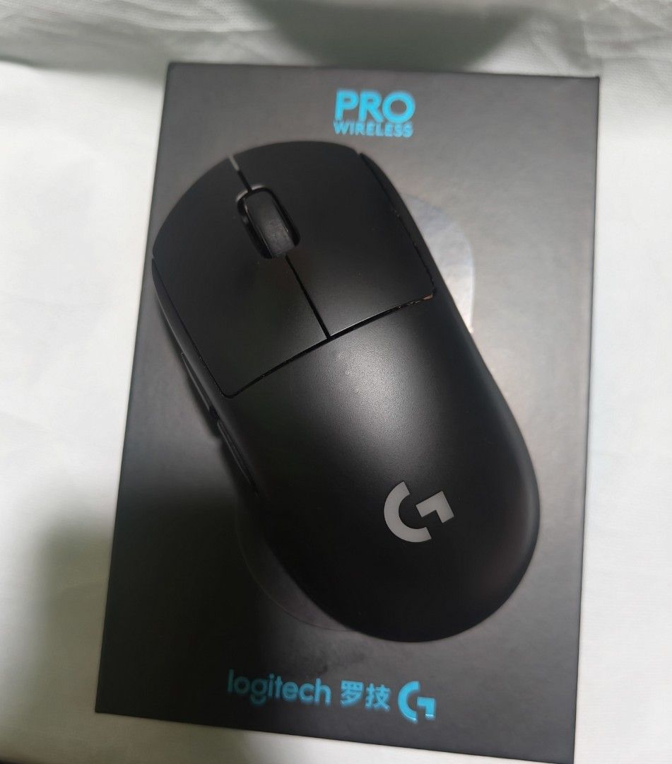 Logitech g pro wireless mouse (Category: Mouse & Mousepads) located in Valenzuela. Submitted by stevewuf888 (Listing ID 1450852115, Image 2). Description: Logitech g pro wireless mouse original with receipts from data blitz complete with box and all accessories (charger and dongle) no wear and tear slight double click issue but could be fixed negotiable price.