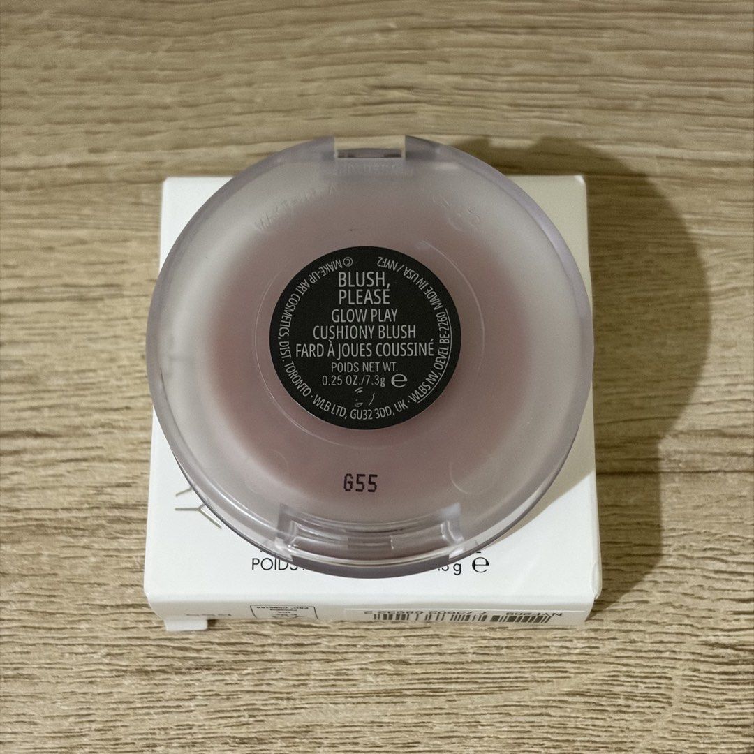 MAC Glow Play Cushiony Blush - Blush, Please (Category: Makeup) located in Santa Rosa. Submitted by burisufuri (Listing ID 1450893340, Image 3). Description: twice used, purchased last april. comes with the box. I put a sticker on the front but you can remove it :) rfs: I want to buy another shade mop: gcash/bank transfer mod: j&t / lalamove.