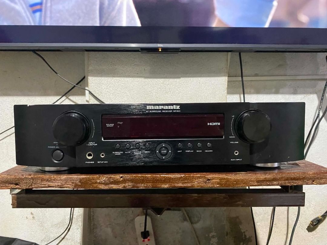 Marantz NR1501 Slim AV Receiver (Category: Soundbars, Speakers & Amplifiers) located in Antipolo. Submitted by canadafindss (Listing ID 1450763906, Image 1). Description: https://www.carousell.ph/ph/u/canadafindss Marantz NR1501 Slim AV Receiver Slim Design: Space-saving profile, easy to fit on standard media shelves. 7.1 Channel Surround: Complete home theater sound for movies and music. HDMI Connections: Multiple inputs for gaming consoles, pla
